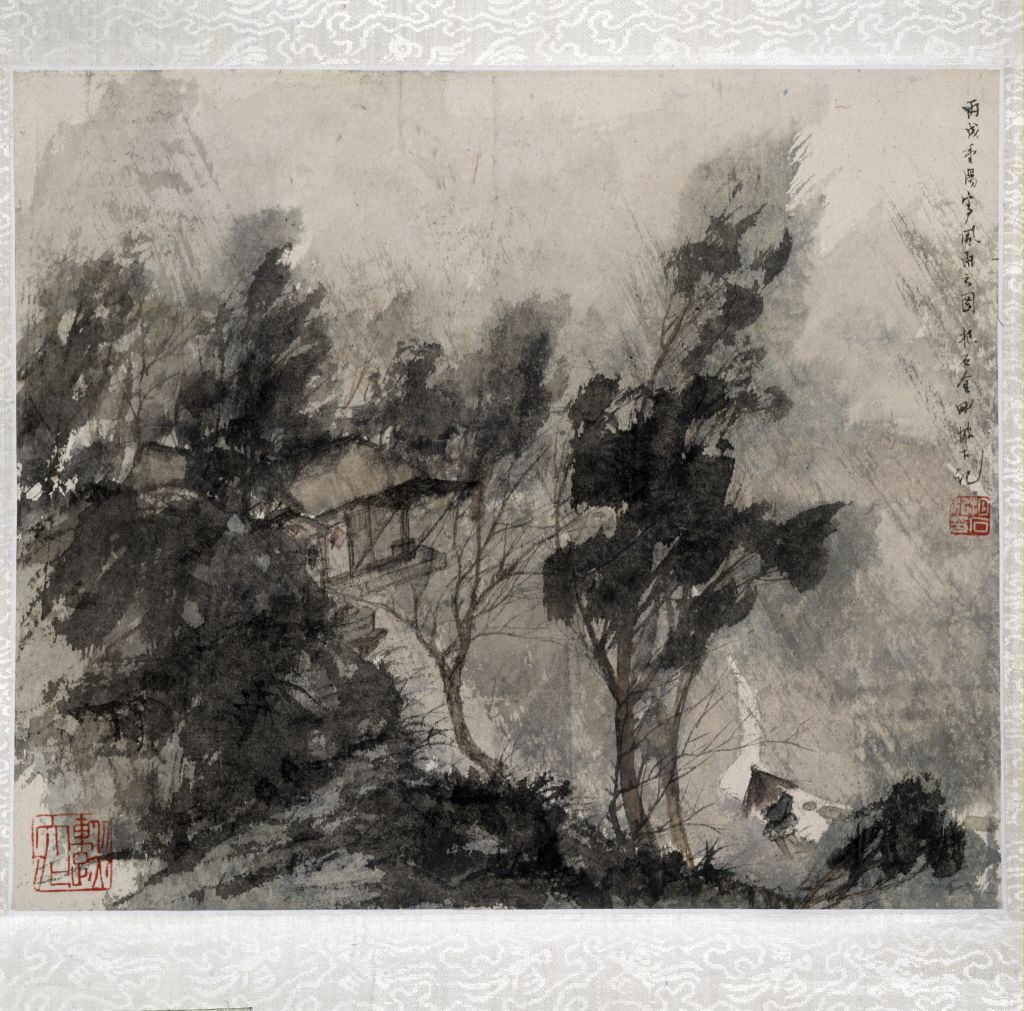 图片[1]-Fu Baoshi Returns to the Villa through Storm Album Page-China Archive